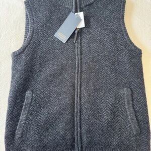 Pendleton 100% Washable Wool Shetland Vest Full Zip Size S NWT